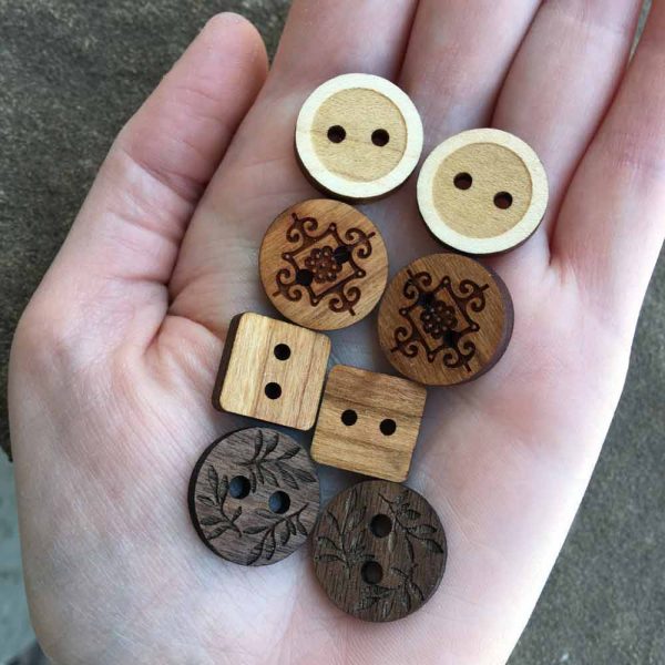 Small Solid Wood Button Series - Image 3