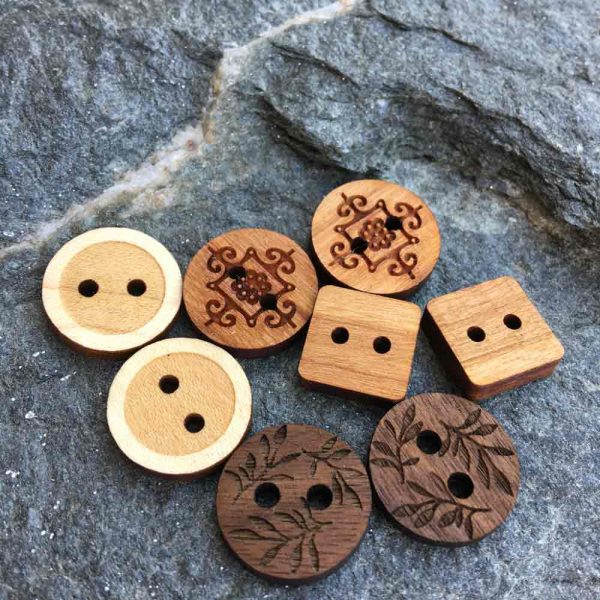 Small Solid Wood Button Series - Image 2