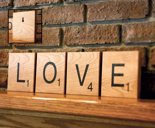 Solid Wood Letter Tiles