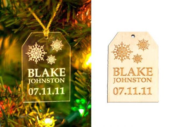 Laser Engraved Ornaments