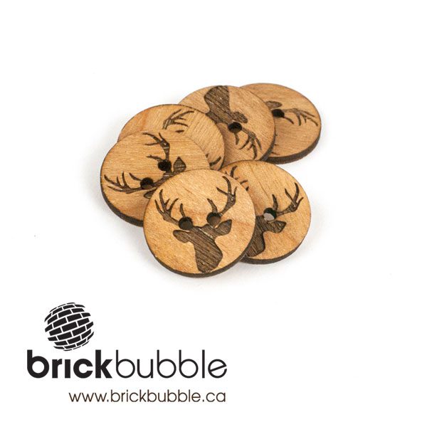 Deer Head - buttons - Image 3