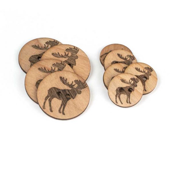 Wood Moose - buttons