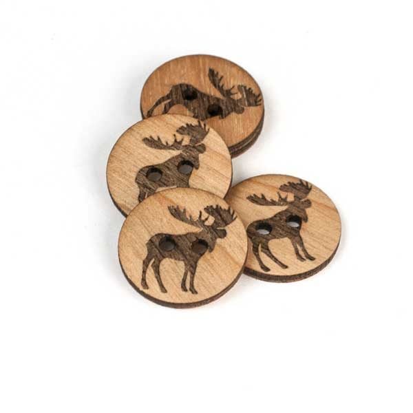 Wood Moose - buttons - Image 5