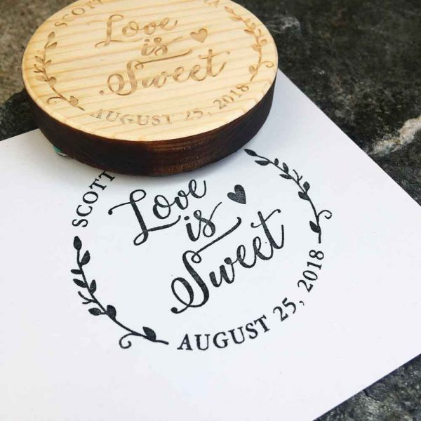 Custom Names - Love is Sweet Stamp