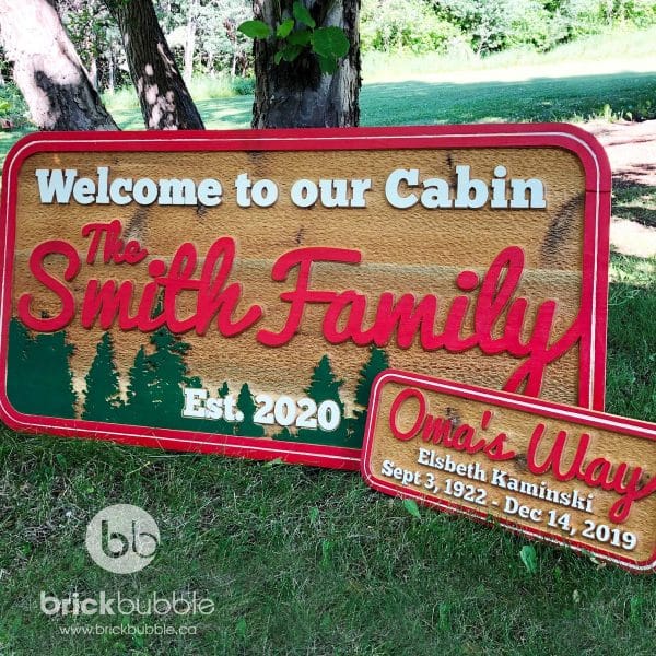 Cedar driveway and house sign carved from solid cedar, featuring hand-painted elements for a personalized and rustic look. Durable and weather-resistant, perfect for adding charm and visibility to your home's exterior. Custom CNC carved sign