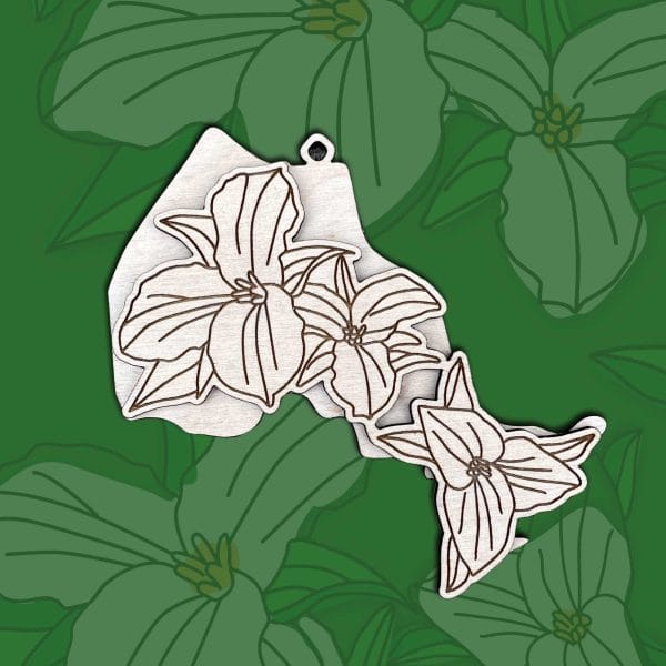 Ontario trillium ornament