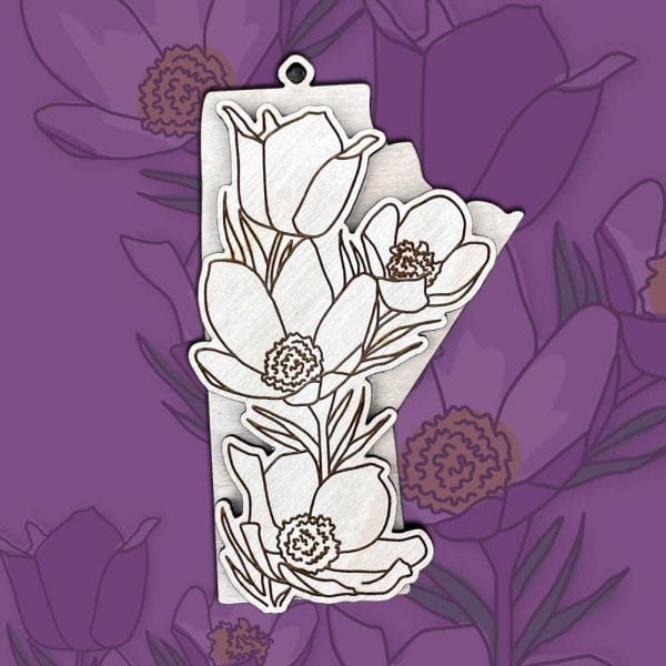 Prairie Crocus Manitoba ornament