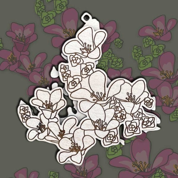 Nunavut purple saxifrage ornament