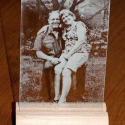Laser Engraved photo on clear acrylic