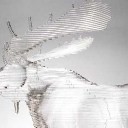 Stacked Clear Acrylic Moose