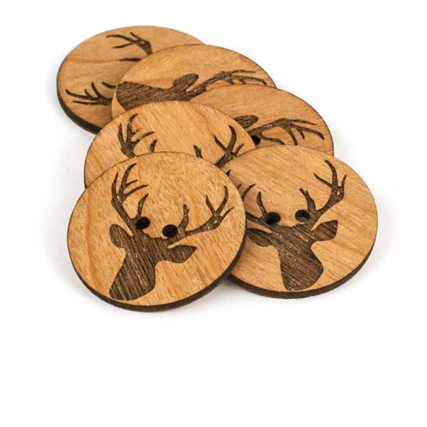 Deer Head - buttons - Image 2