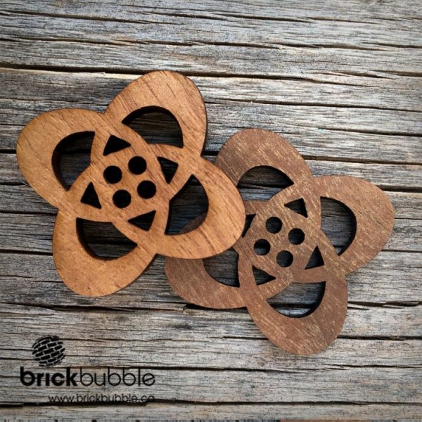 Celtic Knot — Walnut Button - Image 2