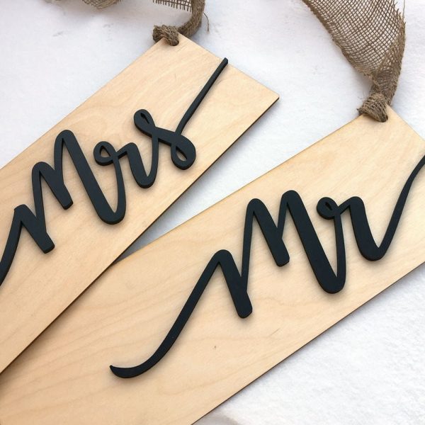 Mr & Mrs Chair Signs - Image 2