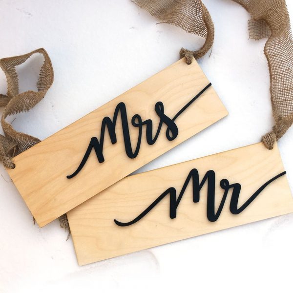 Mr & Mrs Chair Signs