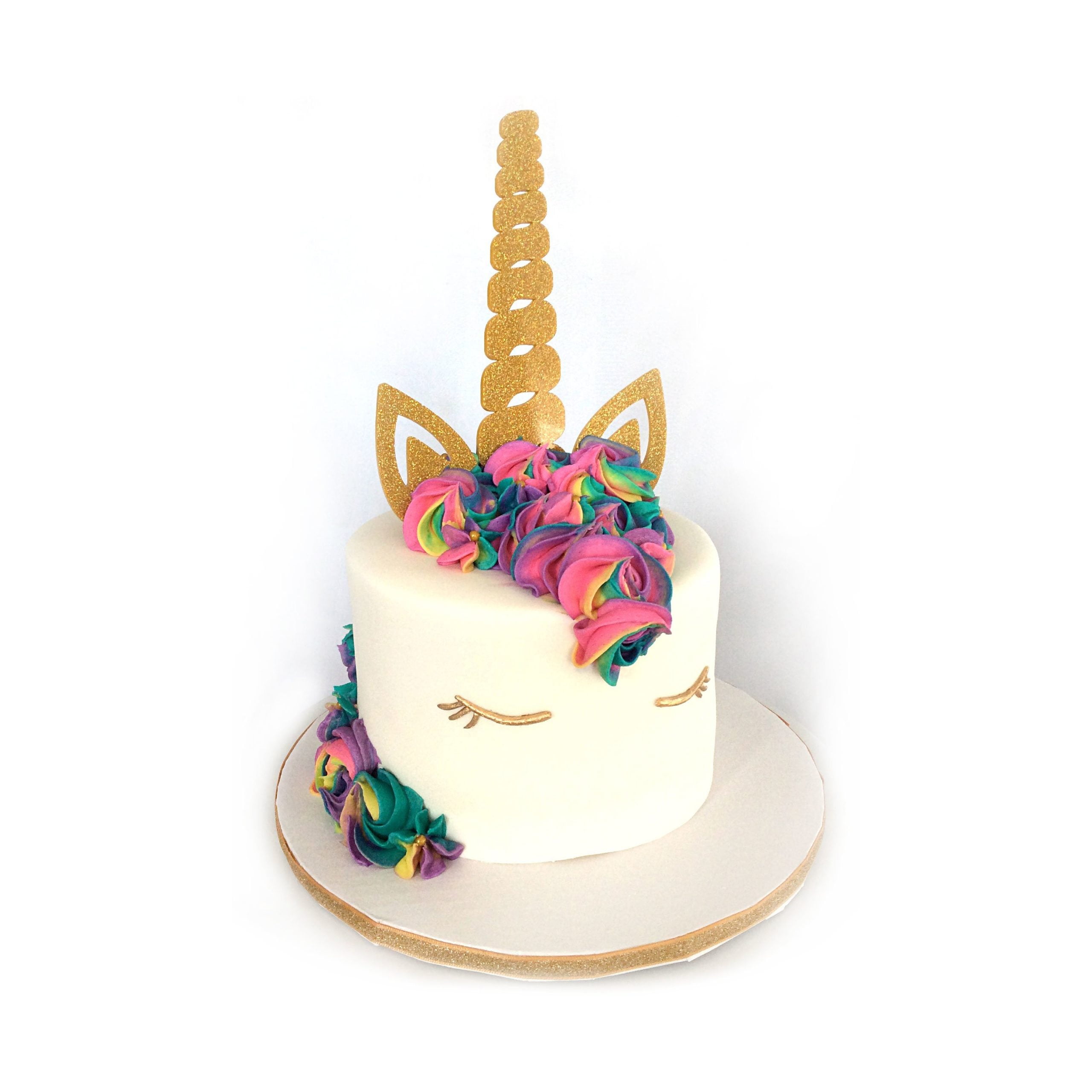 Unicorn Horn and Ears – cake topper - Brickbubble