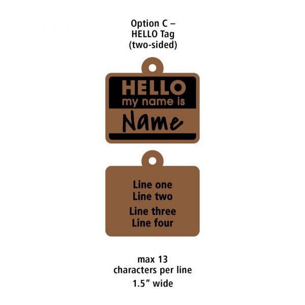 Pet Identification — leather tag - Image 2