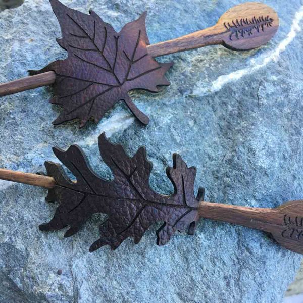 Leather Shawl Pins