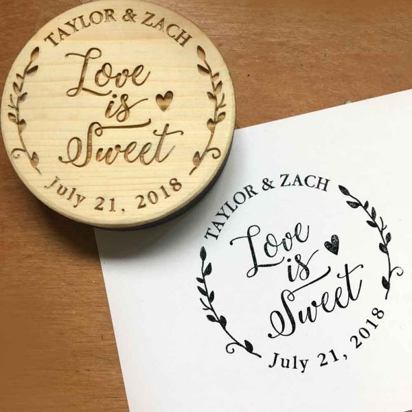 Custom Names - Love is Sweet Stamp - Image 2