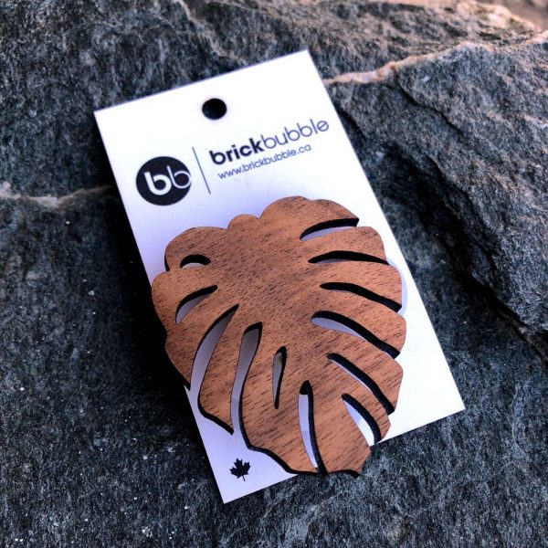 Monstera Leaf Brooch