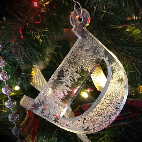 Frosty Initial — ornament - Image 3