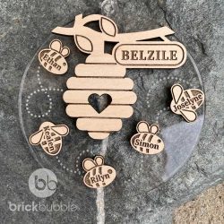 bee hive custom family ornament