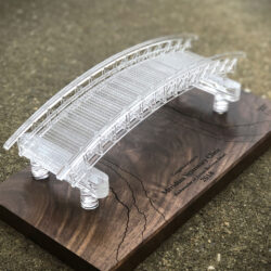 Acrylic Bridge with Walnut Base Award